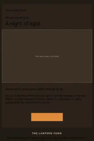 The Lantern Fund — Fundraiser Gala — Product Launches template