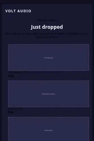 VOLT AUDIO — Product Drop — Promotions & Sales html5 email template