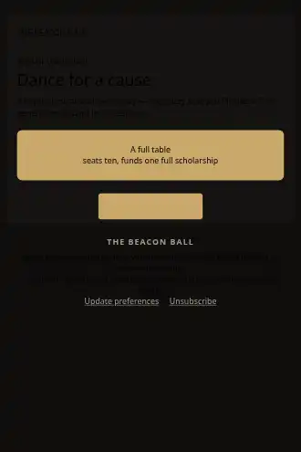 THE BEACON BALL — Fundraiser Gala — Win-back & Cart template
