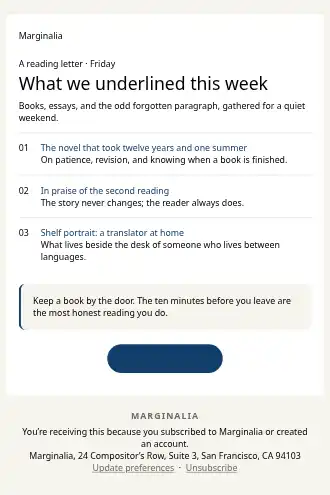 Marginalia — Newsletter — Newsletters & Digests template