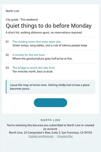North Line — Newsletter — Newsletters & Digests template