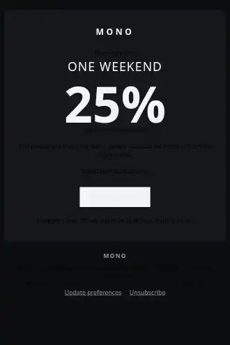 MONO — Sale — Promotions & Sales html5 email template