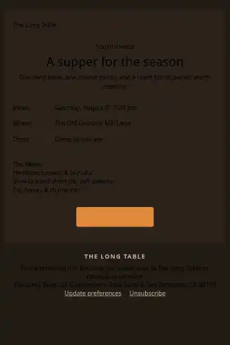 The Long Table — Invitation — Events & Invites template