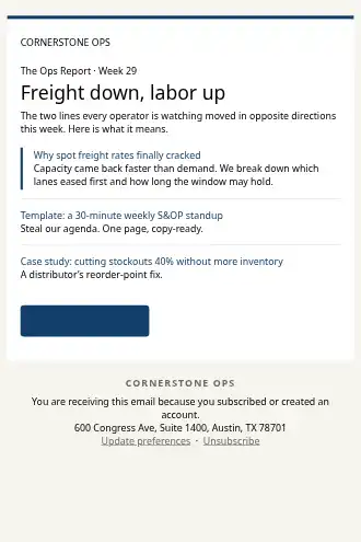 CORNERSTONE OPS — Newsletter / Digest — Newsletters & Digests html5 email template