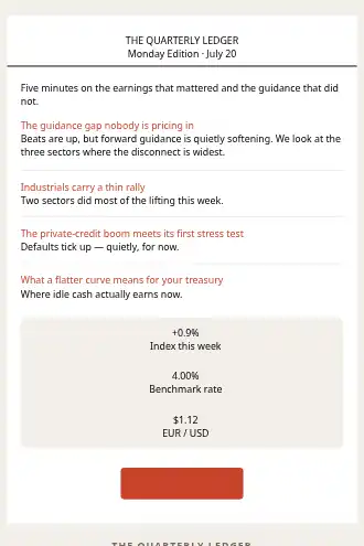 THE QUARTERLY LEDGER — Newsletter / Digest — Newsletters & Digests html5 email template