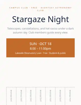 Stargaze Night — Community & Events flyer template