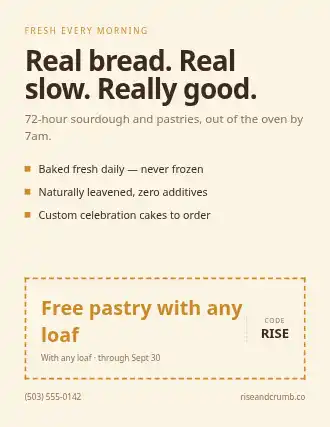 Rise & Crumb — Business Promo template