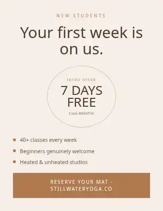 Stillwater Yoga — Business Promo template