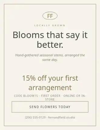 Fern & Field — Business Promo flyer template
