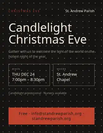 Candlelight Christmas Eve — Church Events template