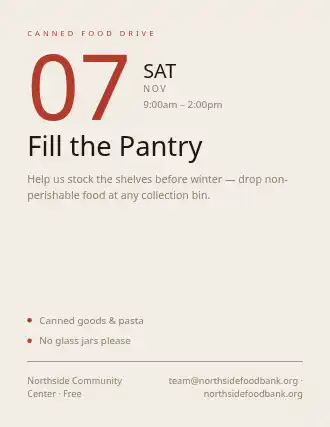 Fill the Pantry — Drives template