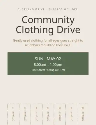 Community Clothing Drive — Drives template