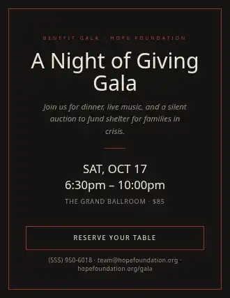 A Night of Giving Gala — Drives flyer template
