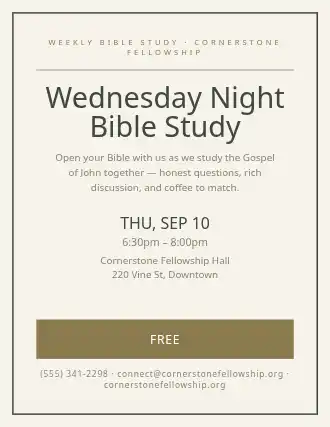 Wednesday Night Bible Study — Studies template