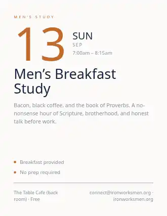 Men’s Breakfast Study — Studies flyer template