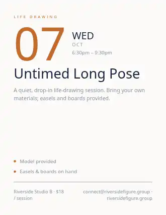 Untimed Long Pose — Artist Studios template