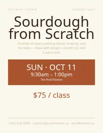 Sourdough from Scratch — Adult Classes template