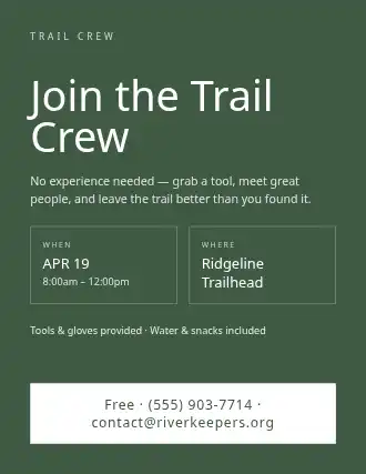 Join the Trail Crew — Volunteering template