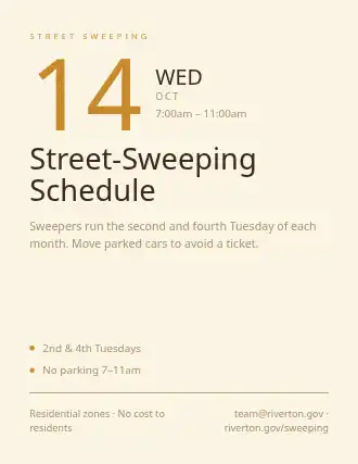 Street-Sweeping Schedule — City Services template