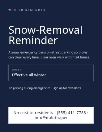 Snow-Removal Reminder — City Services template