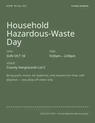 Household Hazardous-Waste Day — City Services template