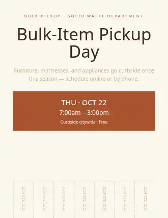 Bulk-Item Pickup Day — City Services template