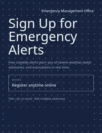 Sign Up for Emergency Alerts — City Services flyer template