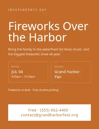 Fireworks Over the Harbor — Upcoming Events template