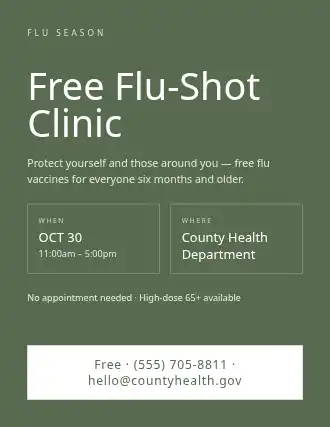 Free Flu-Shot Clinic — Preventions template