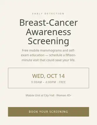 Breast-Cancer Awareness Screening — Preventions flyer template