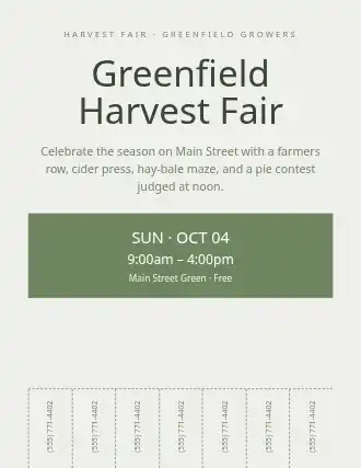Greenfield Harvest Fair — Street Fairs template