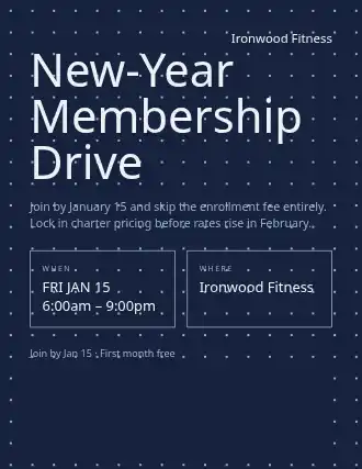 New-Year Membership Drive — Signups template