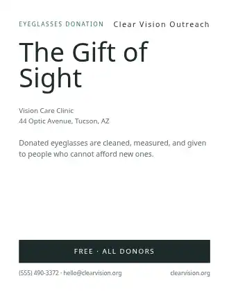 The Gift of Sight — Donations Drives template