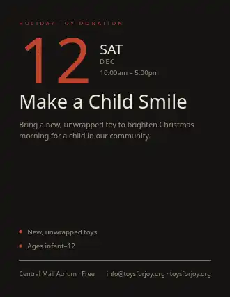 Make a Child Smile — Donations Drives flyer template