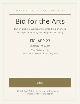Bid for the Arts — Charities template