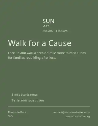 Walk for a Cause — Charities template