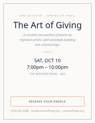 The Art of Giving — Charities flyer template