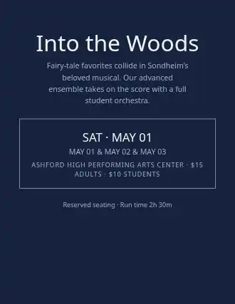 Into the Woods — School Plays template