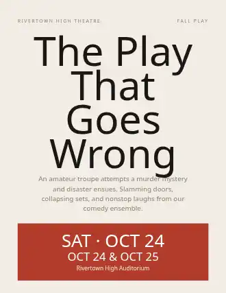 The Play That Goes Wrong — School Plays template