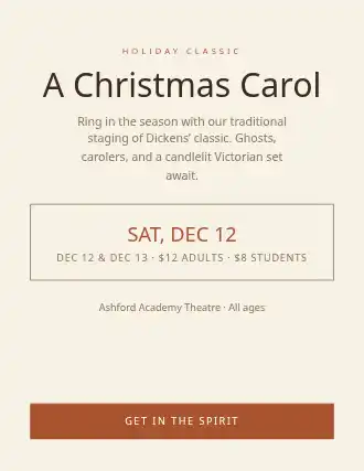 A Christmas Carol — School Plays flyer template