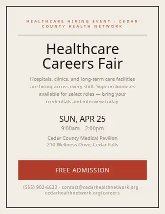 Healthcare Careers Fair — Job Fairs template