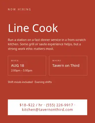 Line Cook — Jobs template