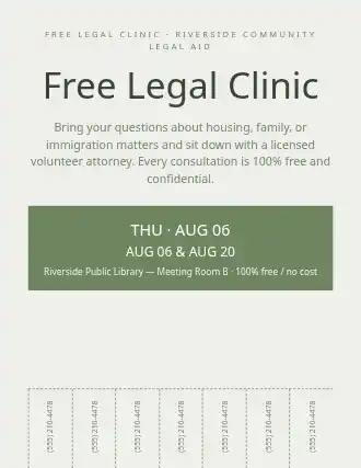 Free Legal Clinic — Free Services template