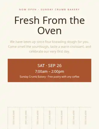 Fresh From the Oven — Grand Openings template