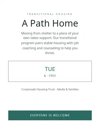 A Path Home — Homeless Shelters flyer template