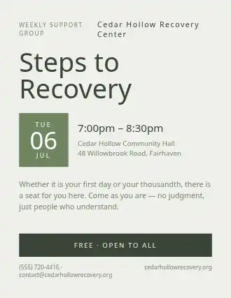 Steps to Recovery — Addiction Recovery template