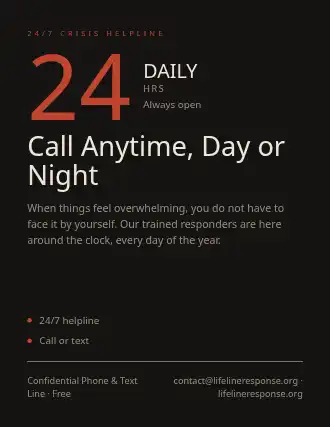 Call Anytime, Day or Night — Addiction Recovery template