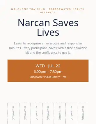 Narcan Saves Lives — Addiction Recovery template