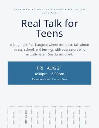Real Talk for Teens — Mental Health template