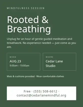 Rooted & Breathing — Mental Health template
